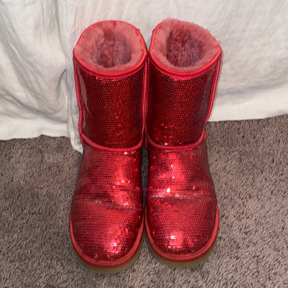 Red sequin Ugg’s